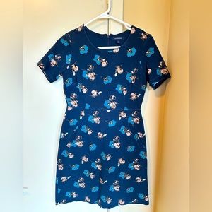 Lands End blue floral dress size 4